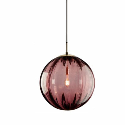 Glass Ball Colored Pendant Light