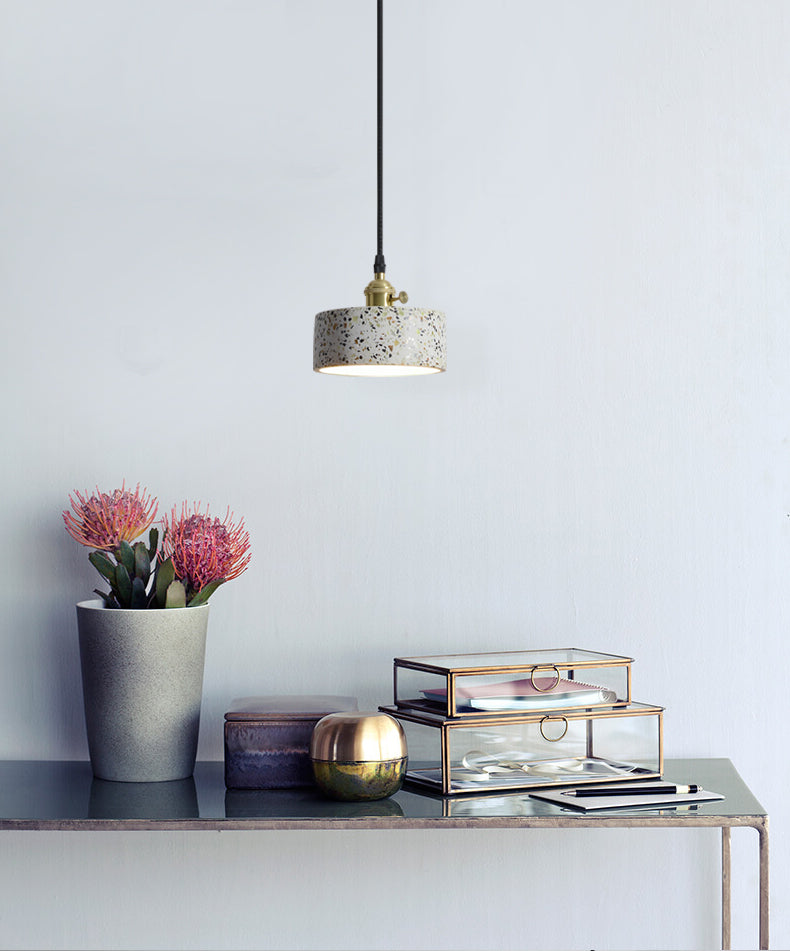 Contemporary White Cement Pendant Lights