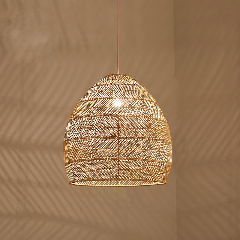 Japanese Serenity Bamboo Shade Pendant Lamp