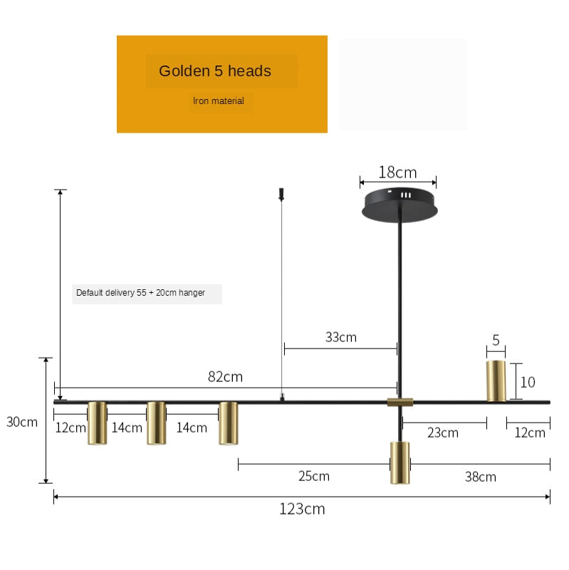 Nordic Counter Long Strip Designer Pendant Lamps