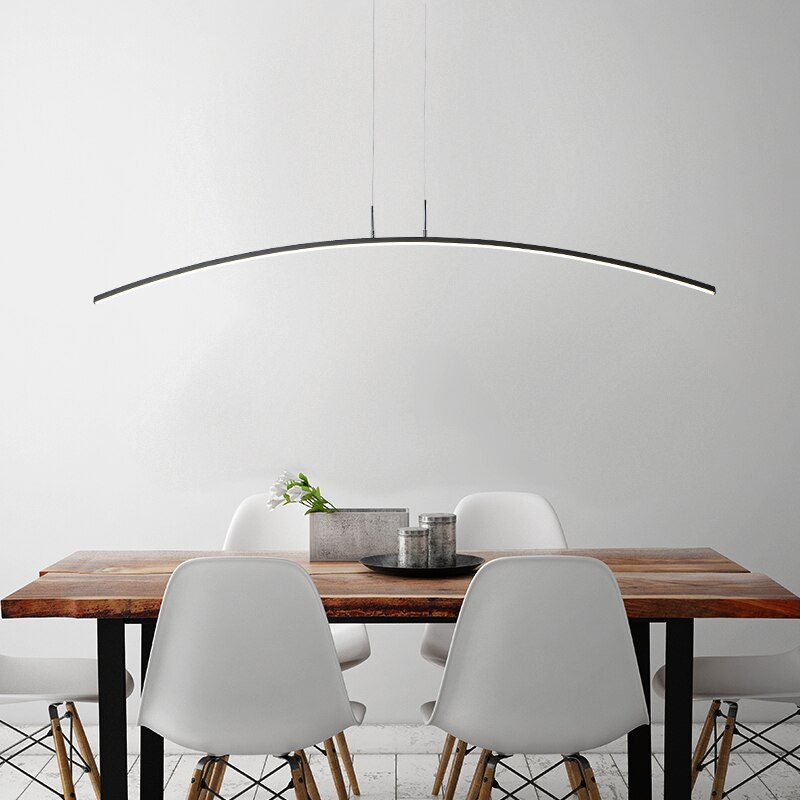 Modern Curve Line Suspension LED Pendant Lights