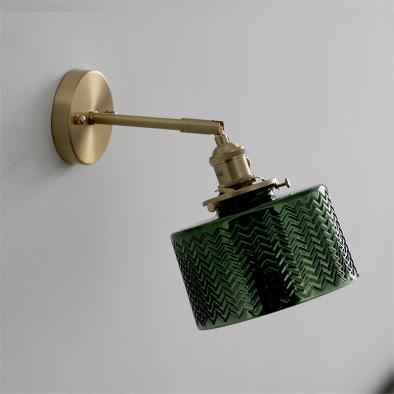 Contemporary Cylindrical Glass Wall Lamp