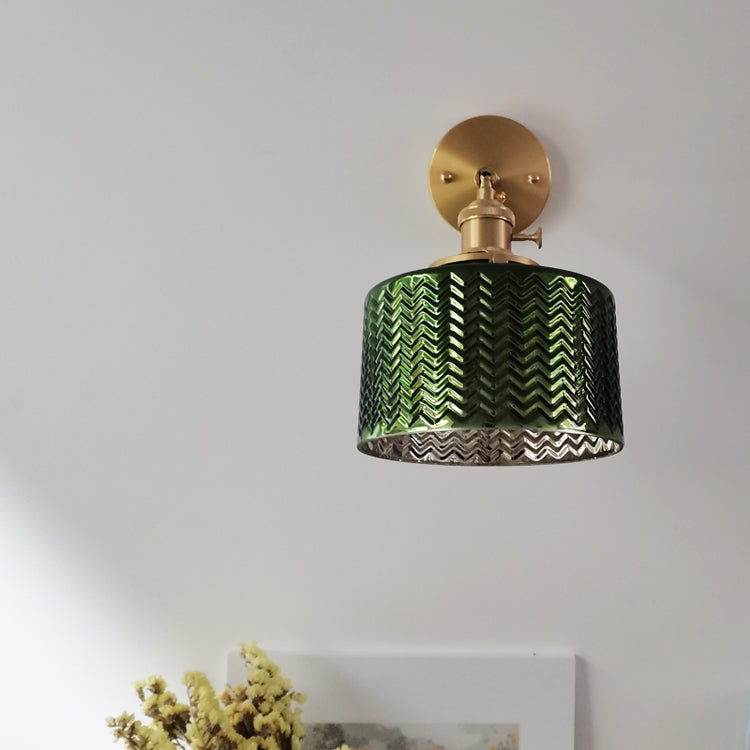 Contemporary Cylindrical Glass Wall Lamp