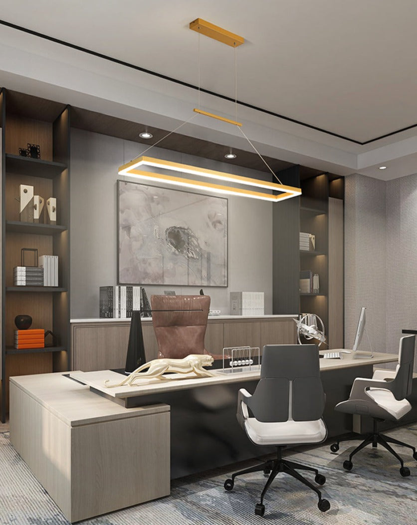 Rectangular Aluminum LED Suspension Chandelier