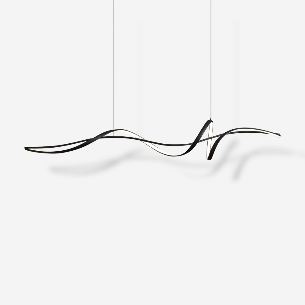 Aluminum Ribbon Shape LED Chandelier