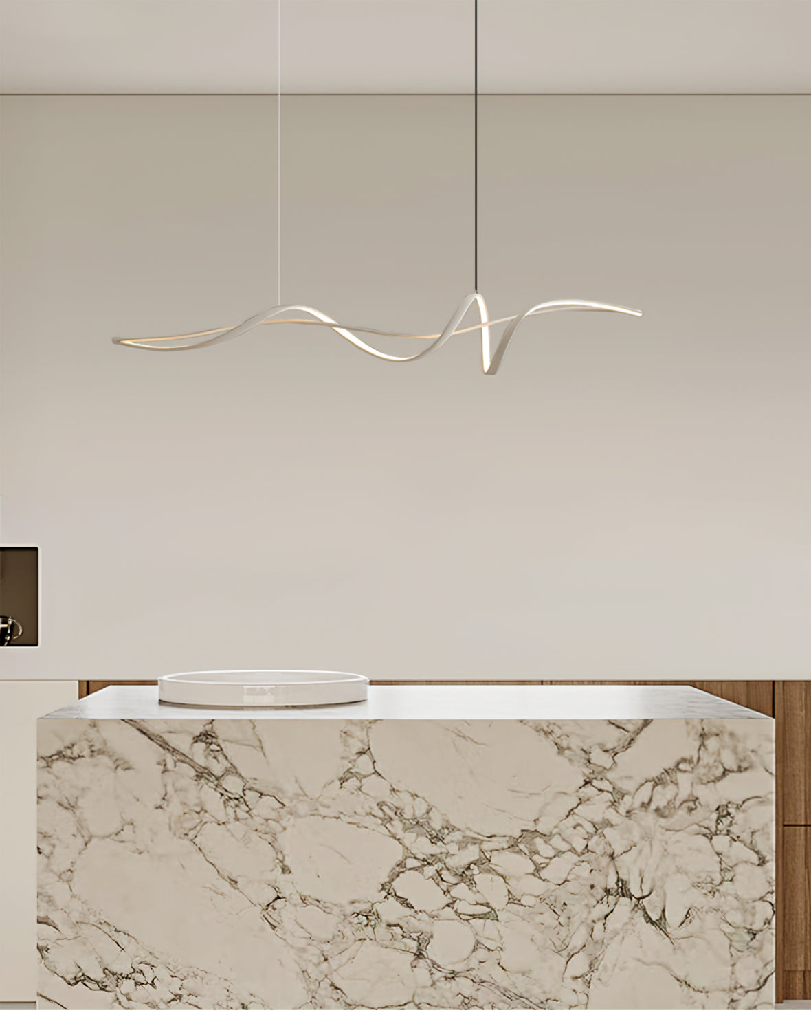 Aluminum Ribbon Shape LED Chandelier