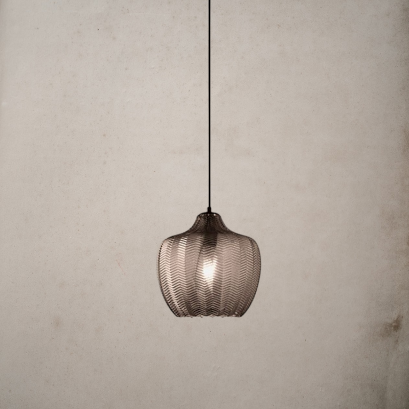 Contemporary Zigzag Glass Pendant Light
