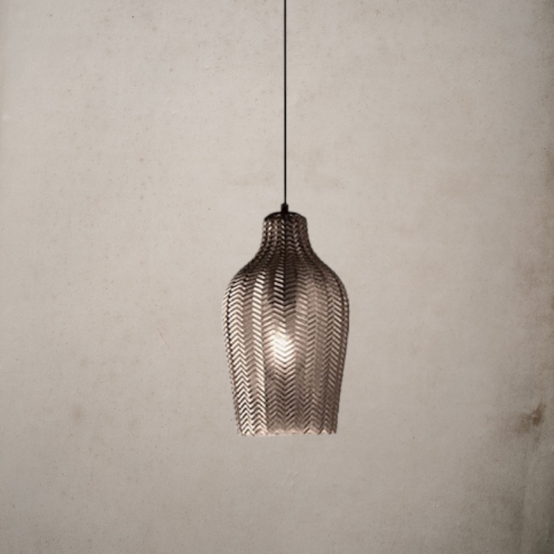 Contemporary Zigzag Glass Pendant Light