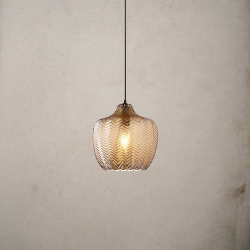 Contemporary Zigzag Glass Pendant Light