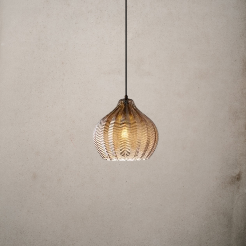 Contemporary Zigzag Glass Pendant Light