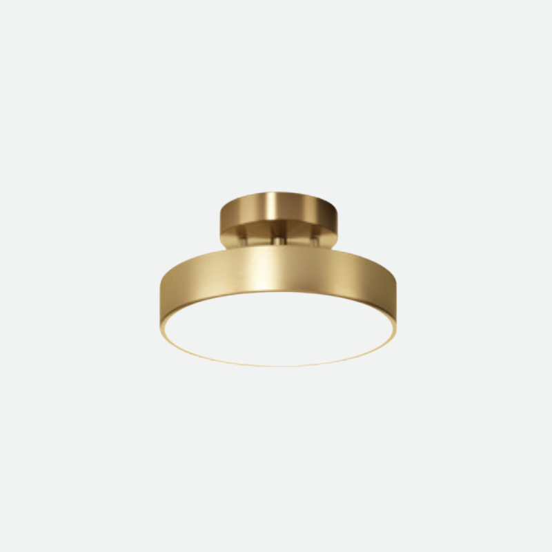 Round Copper Golden Ceiling Lamp