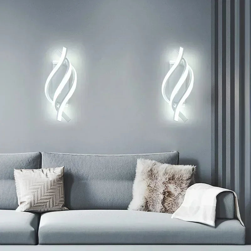 Curved Design Spiral Wall Lamp