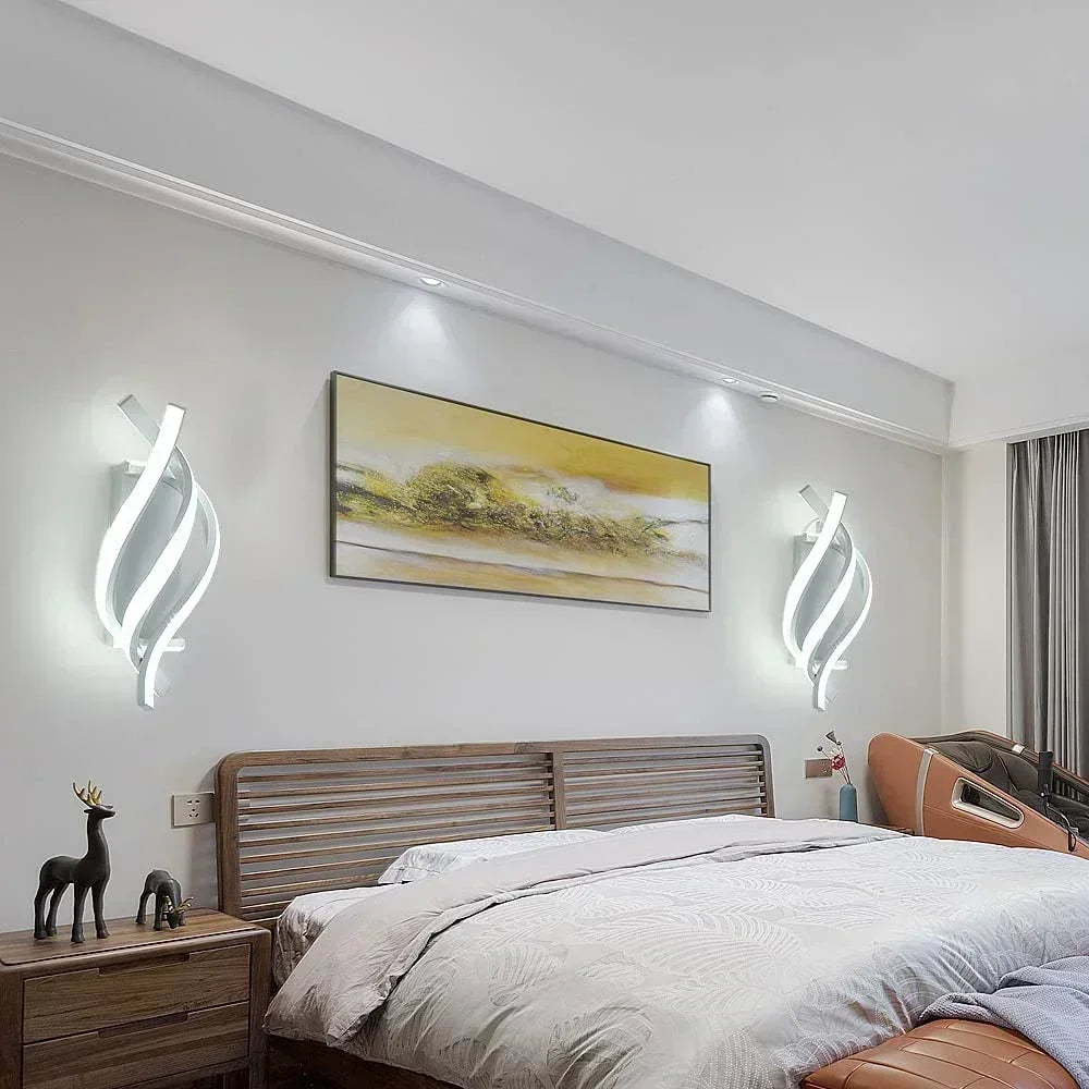Curved Design Spiral Wall Lamp