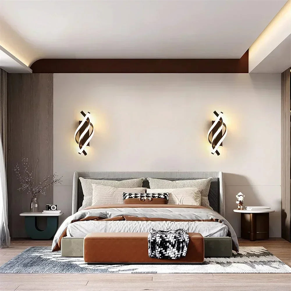 Curved Design Spiral Wall Lamp