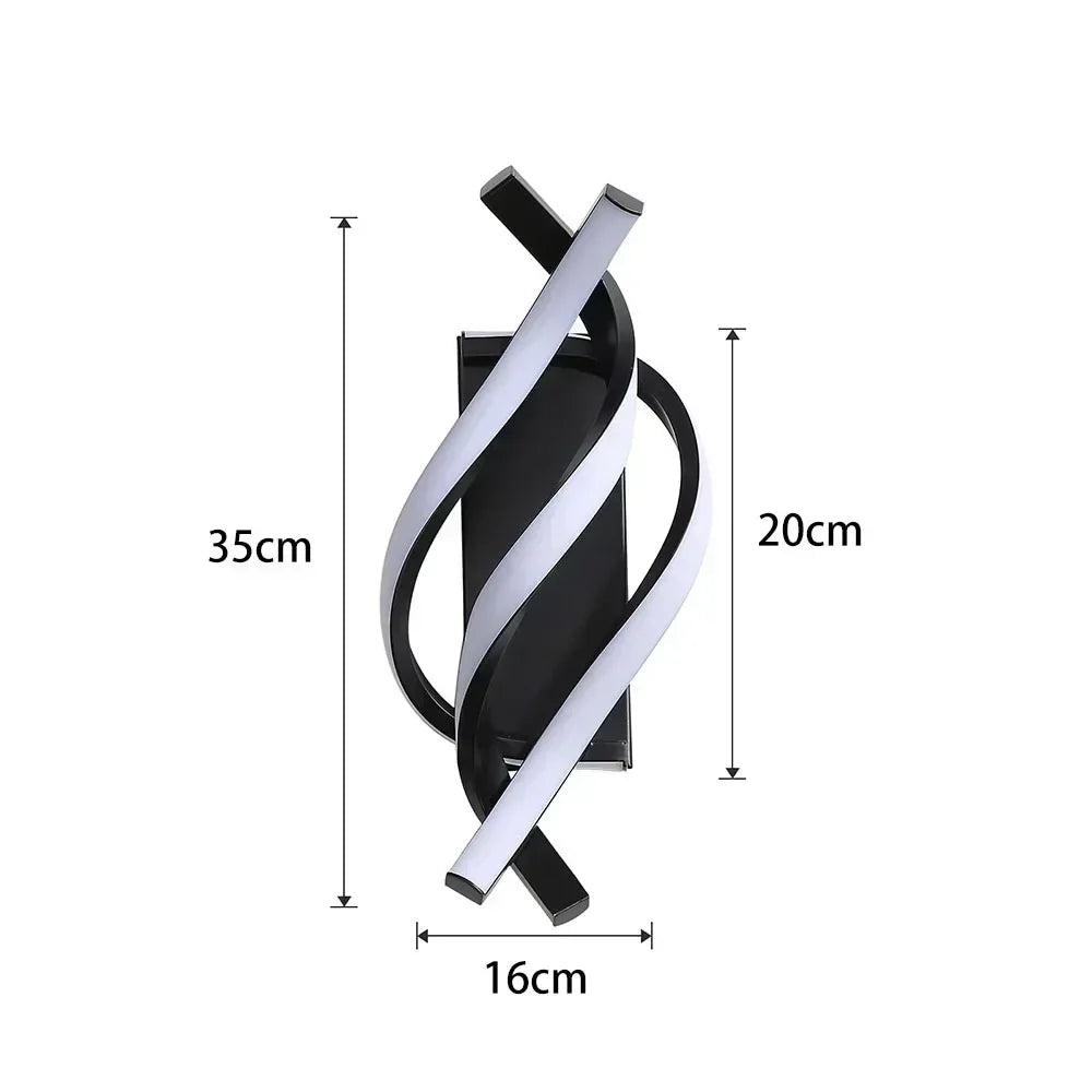 Curved Design Spiral Wall Lamp