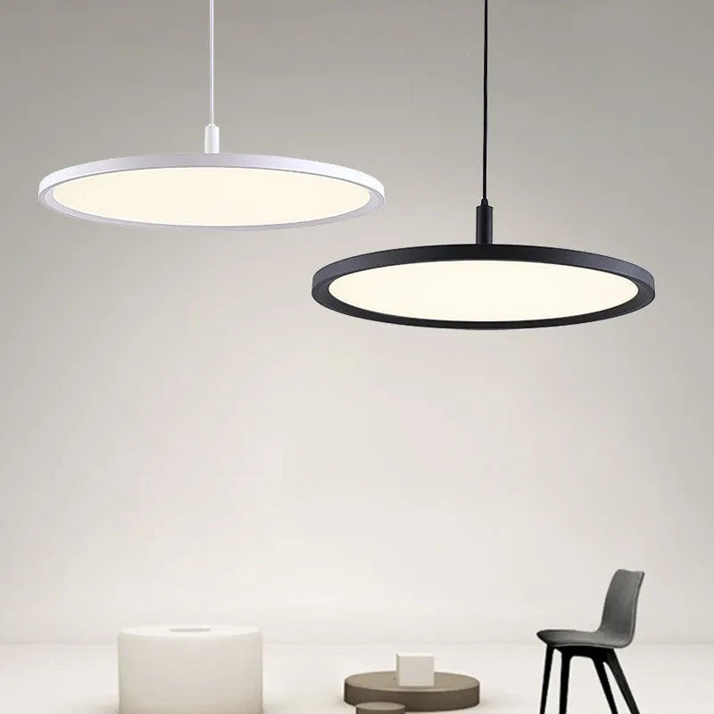 Round Metal Disc LED Pendant Lights