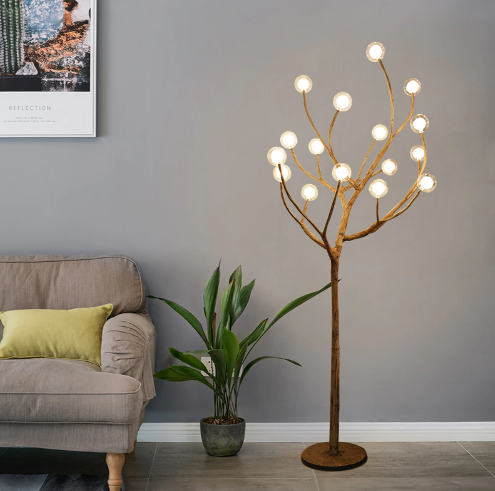 Nordic Rustic Tree Branch Floor Lamp