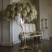 Luxury Ostrich Feather Resin LED Floor/Table Lamp