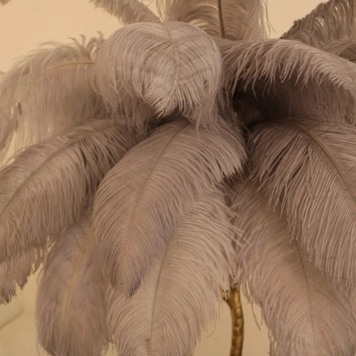Luxury Ostrich Feather Resin LED Floor/Table Lamp