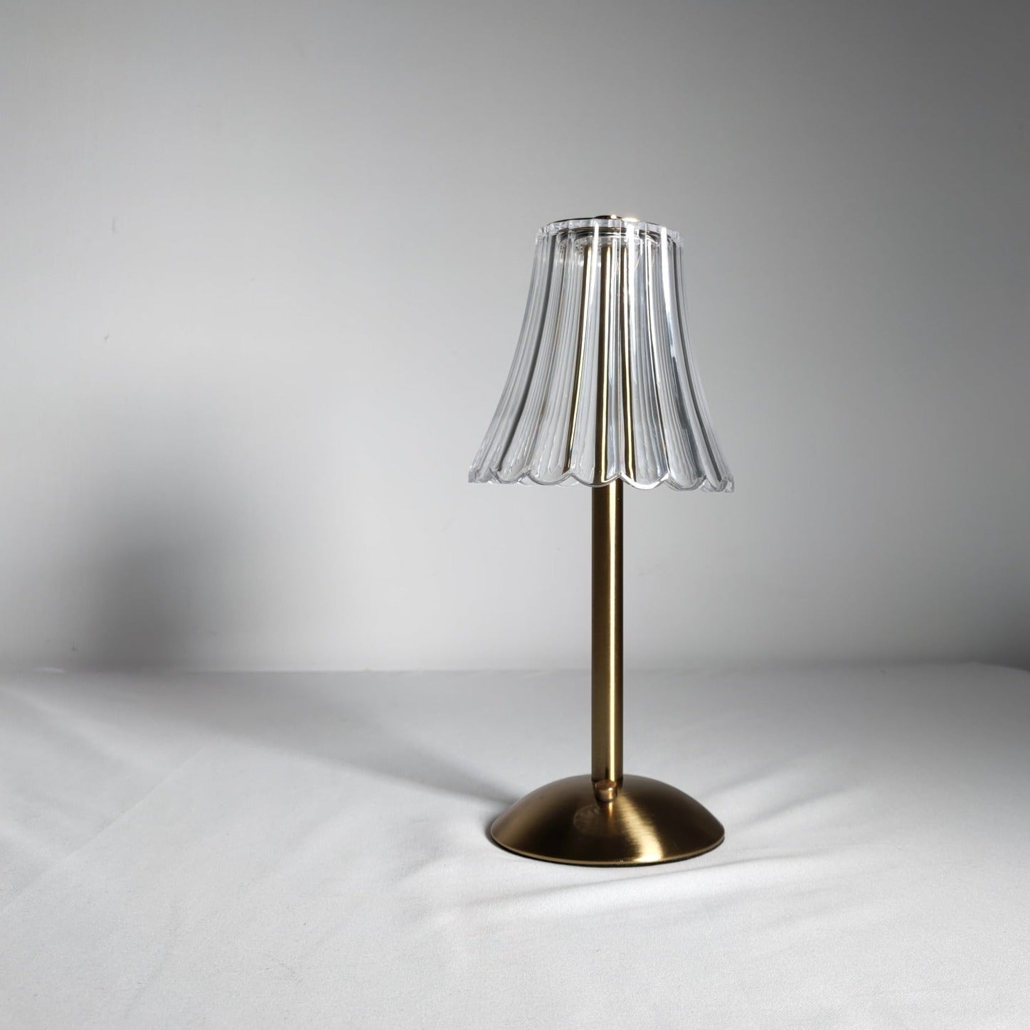 Floral Glass Cordless Table Lamp