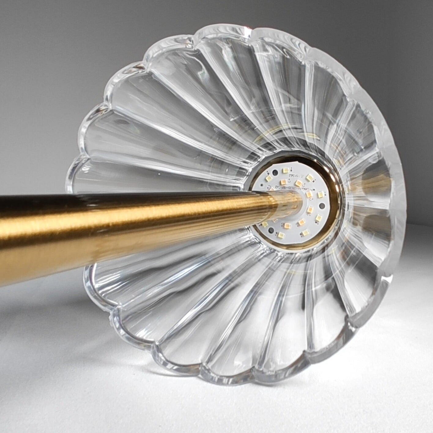 Floral Glass Cordless Table Lamp