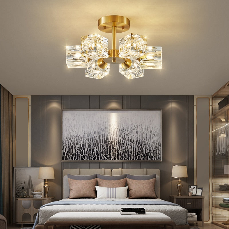Nordic Luxury Crystal Sitting Pop Ceiling Lamp
