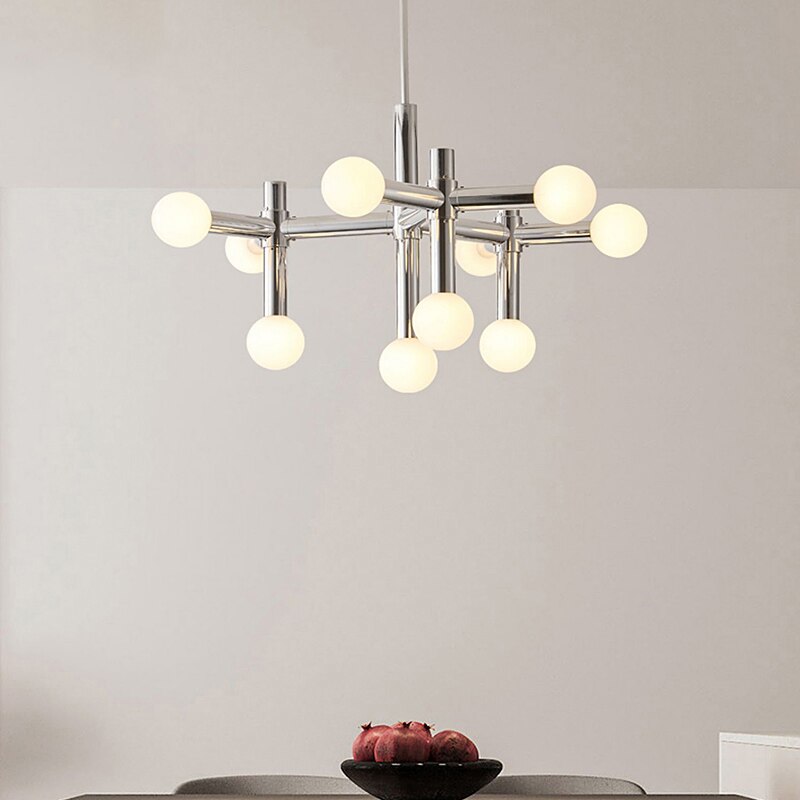 Chrome Glass Ball Chandelier