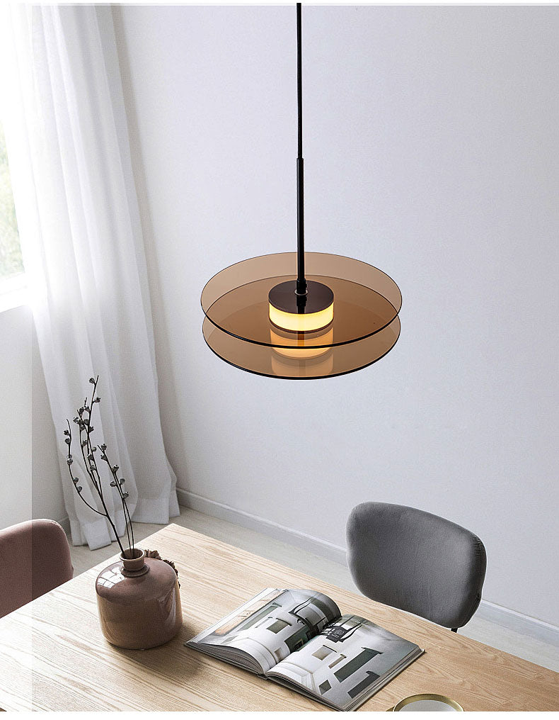 Radiant Glass Disk Pendant Light