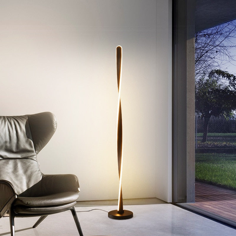 Modern Spiral Long Line Dimmable Floor Lamp