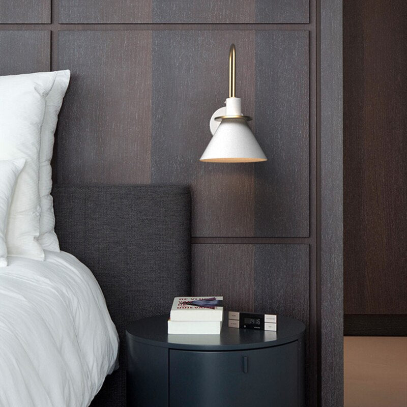 Traditional Industrial Iron Bell Wall Lamps