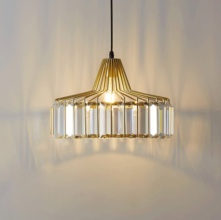 Contemporary Circular Crystal Pendant Light