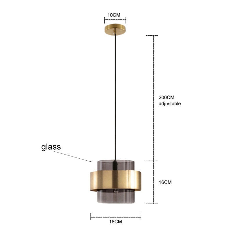 Nordic Luxury Plating Glass Pendant Light