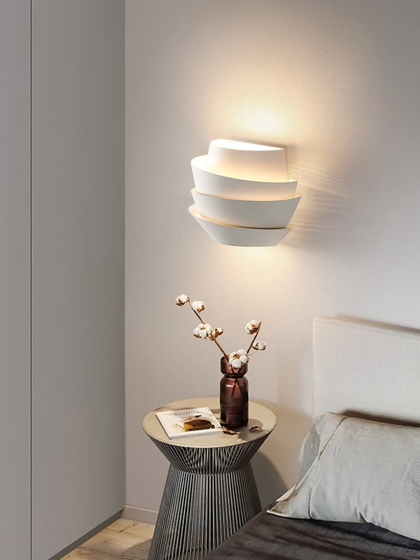 Nordic LED White Metal Pinecone Wall Light