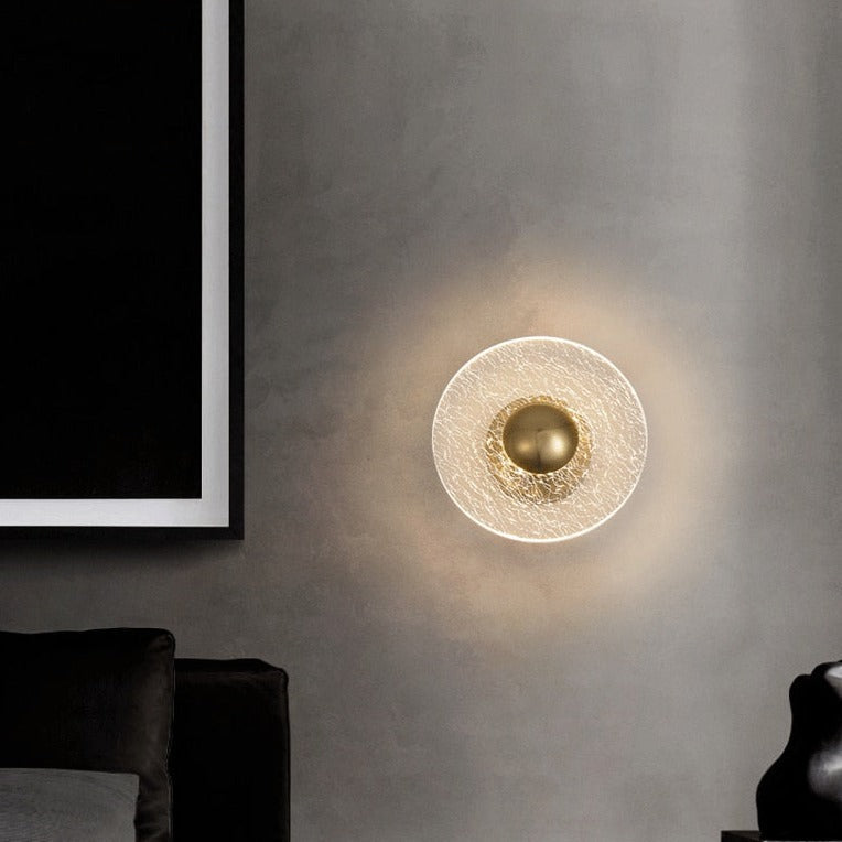 Modern Luxury Flower Round Wall Lamp