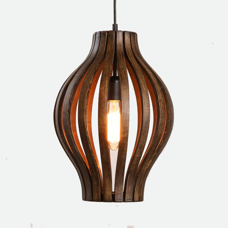 Wood LED Hanging Pendant Lamp