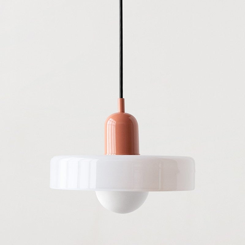 Vintage Scandinavian Glass Pendant Light