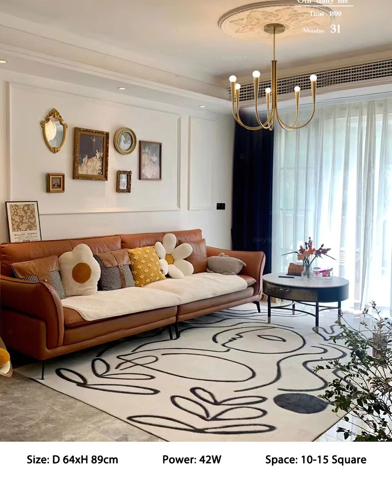 Retro Style Swoop Arm Luxury Chandelier Lamps