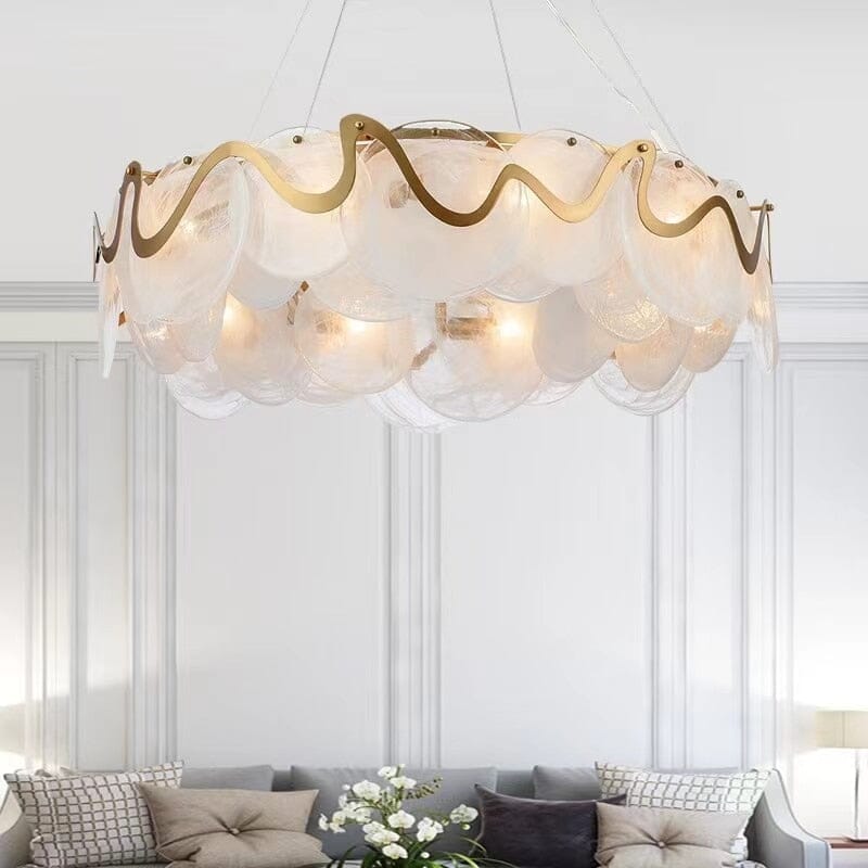 Creative Glass Lustre Gold Iron Chandelier Lamp