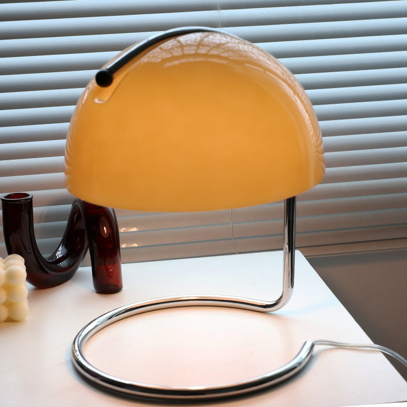 Nordic Metal Glass Shade Table Lamp