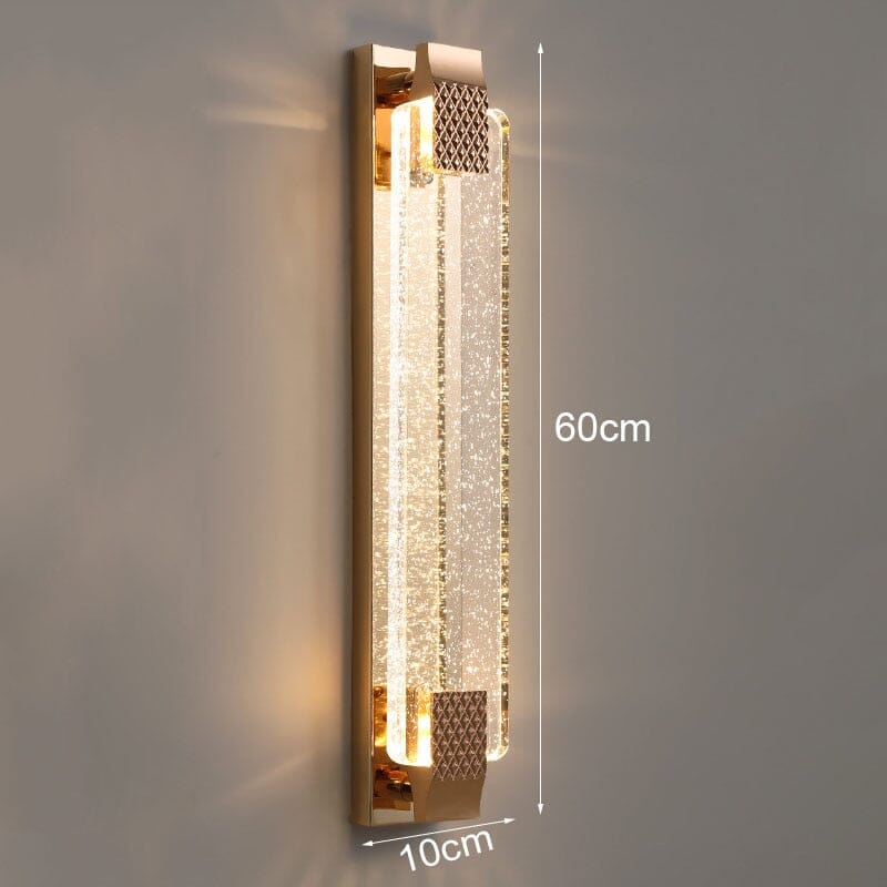 Modern Luxury Crystal Rectangular Bubble Wall Lamp