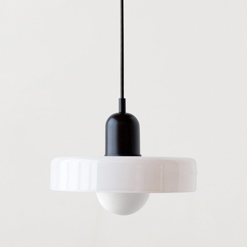 Vintage Scandinavian Glass Pendant Light