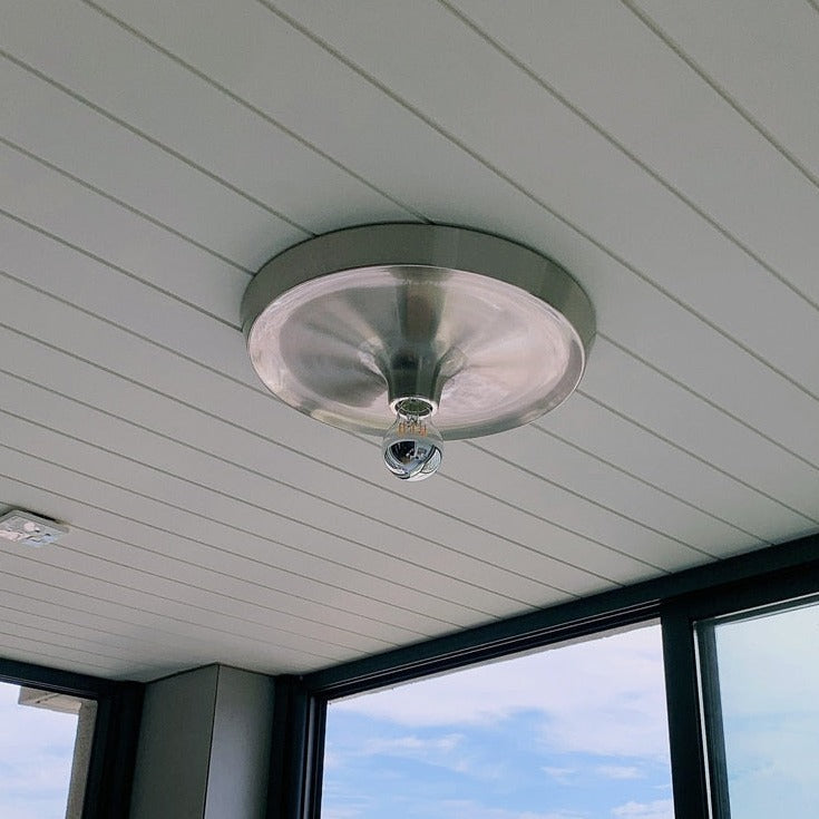 Sleek Space-Age Disk Ceiling Lamp