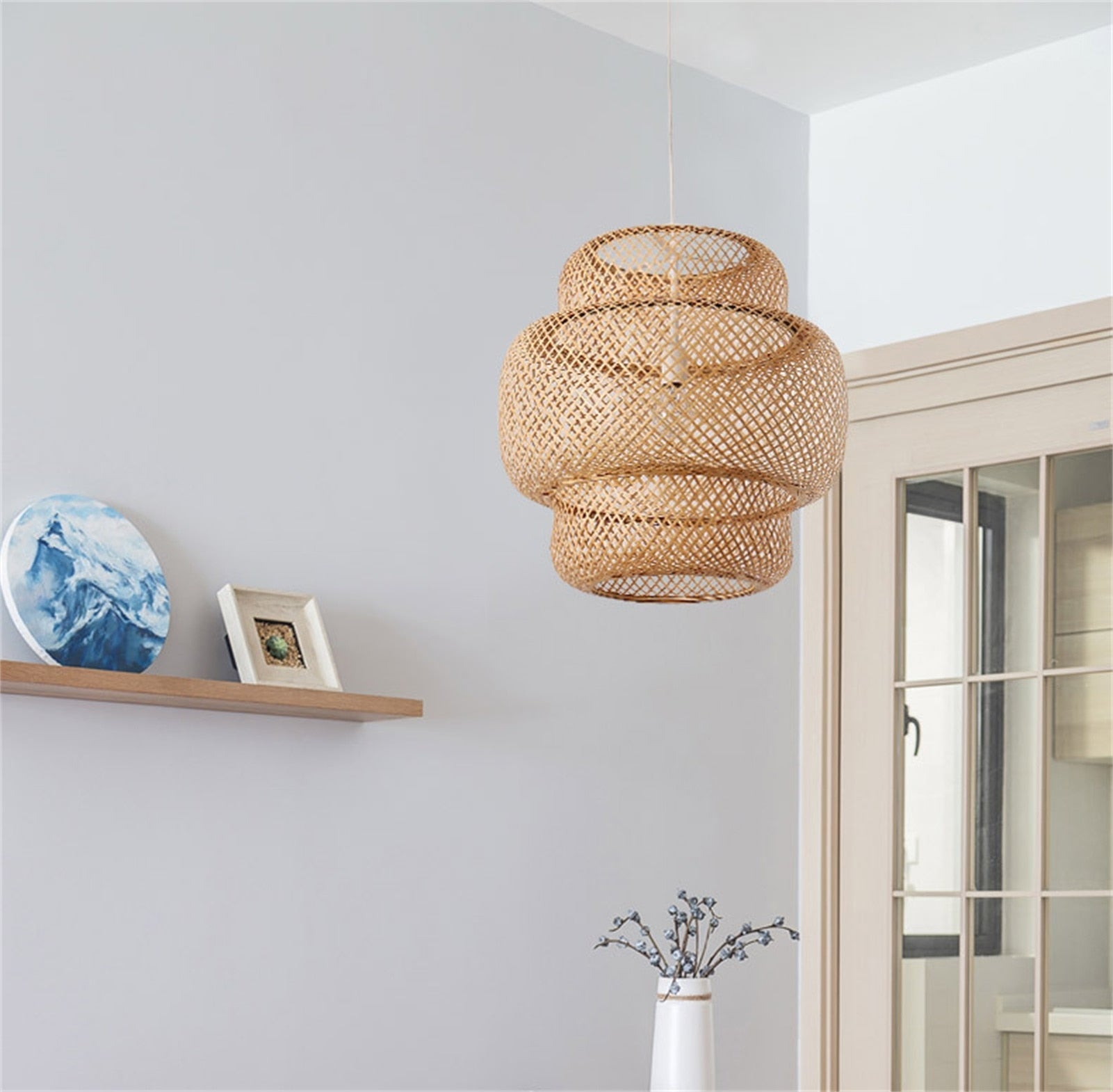 Hand Knitted Weaving Bamboo Pendant Lamp