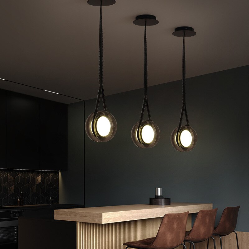 Blackhole Glass Ball Round Pendant Lights