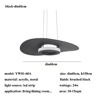 Modern Novelty Round Aluminum LED Pendant Light