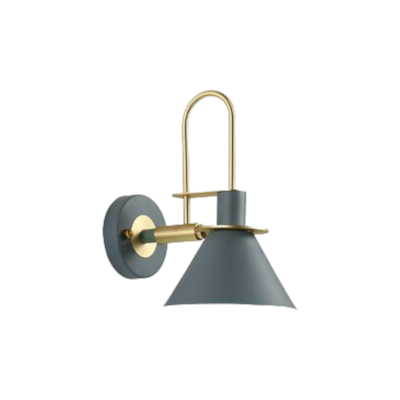 Traditional Industrial Iron Bell Wall Lamps
