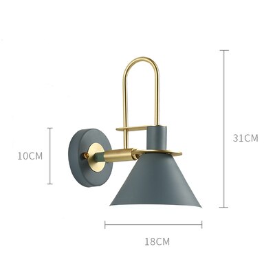 Traditional Industrial Iron Bell Wall Lamps