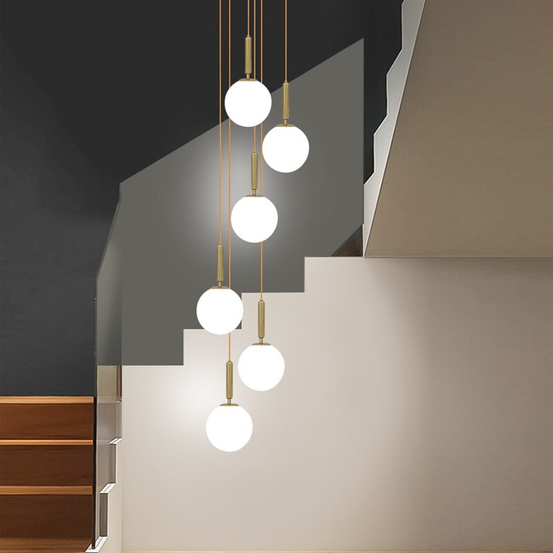 LED Glass Ball Chandelier - Indoor Lighting Fixture