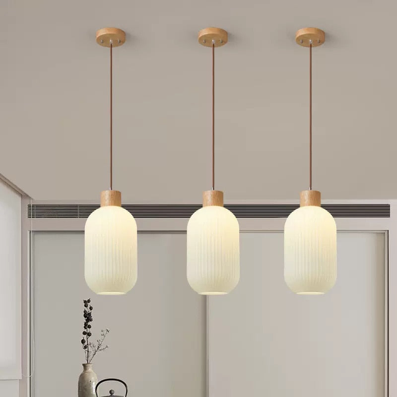 White Loft Glass Lampshade Pendant Lamp