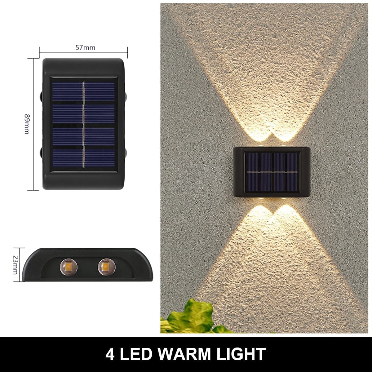 Solar Outdoor Waterproof Up/Down Luminous Wall Lamps